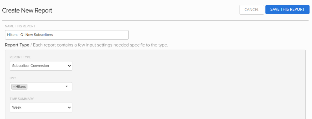subscriber conversion report
